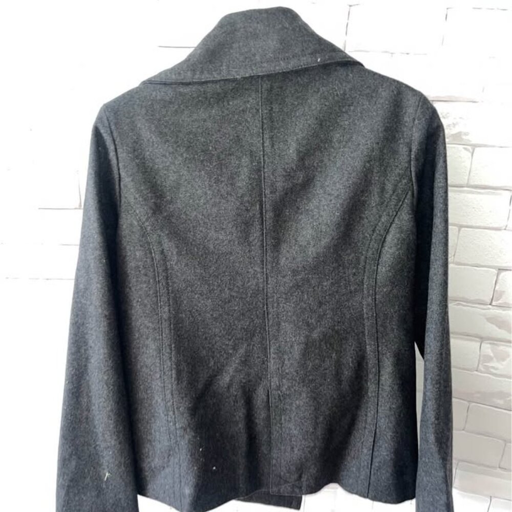 Gap Mens Pea Coat Black Wool Blend  Size Small - Picture 3 of 3